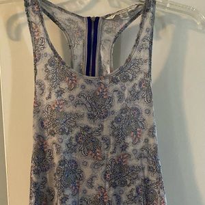 American eagle floral sleeveless long tank top M
